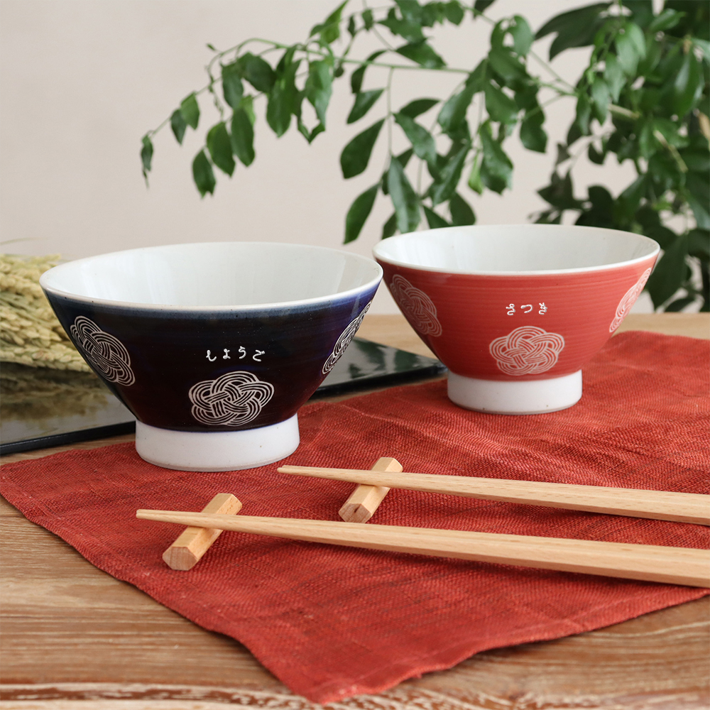 名入れ夫婦茶碗＆お箸セット 福梅｜ベルビーWebshop本店