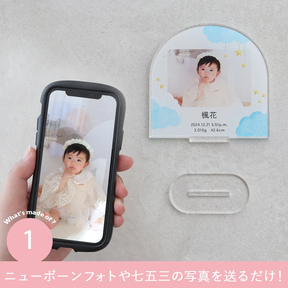 Point.1  ニューボーンフォトや七五三の写真を送るだけ！
