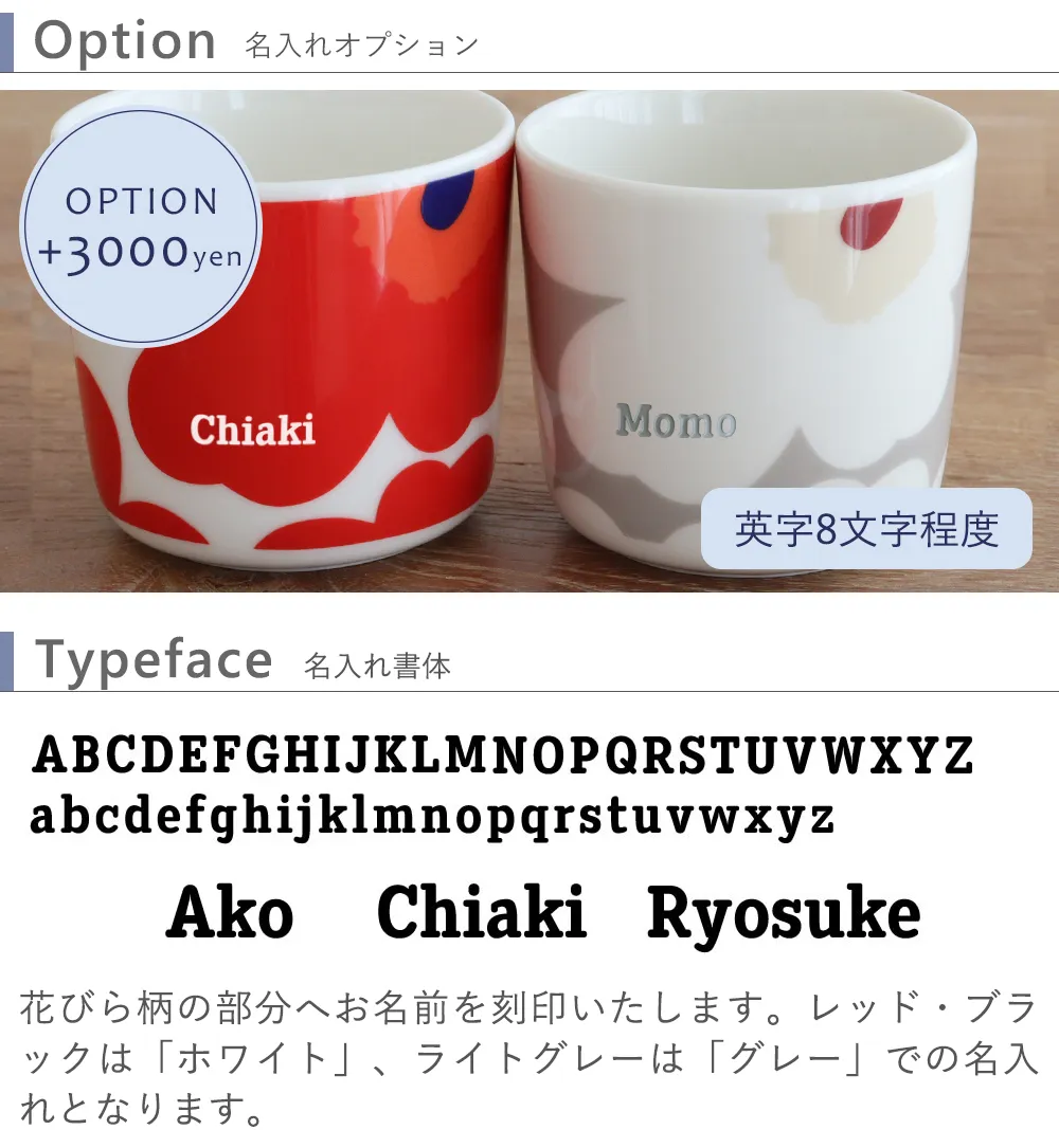 名入れについて