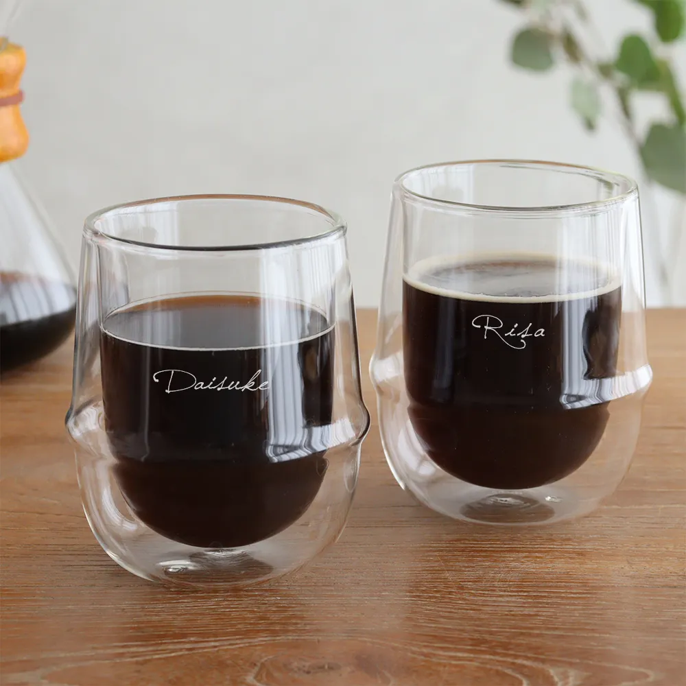 【結婚式 電報 ギフト】KRONOSダブルウォール コーヒーマグペアセット