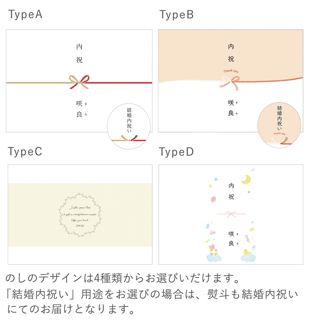 ラッピング のし説明