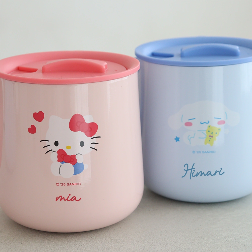 名入れ】サンリオ ステンレスマグカップ蓋付き｜ベルビーWebshop本店