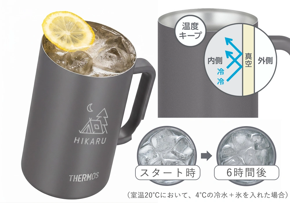 真空断熱構造で飲みごろ温度をキープ