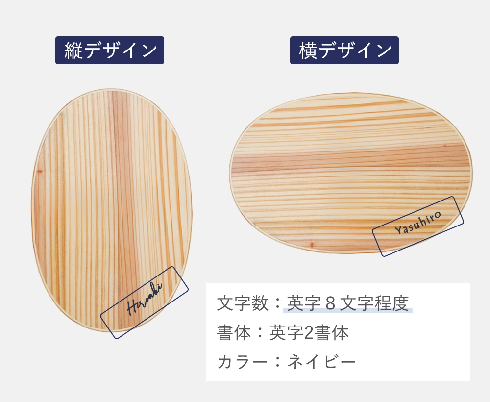 シンプル名入れレイアウト