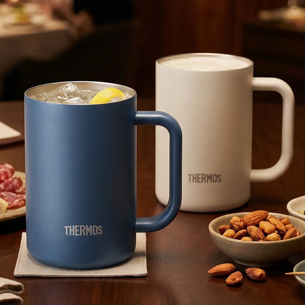 サーモス　名入れ　ビールジョッキ 　2個ペアセット　600ml・720ml