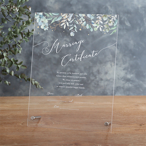 アクリル 結婚証明書