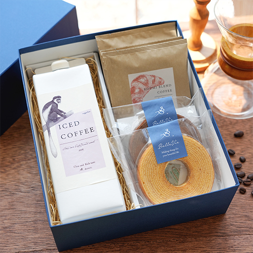 選べるセット アイスコーヒーorカフェオレベース+バームクーヘン&ドリップパック