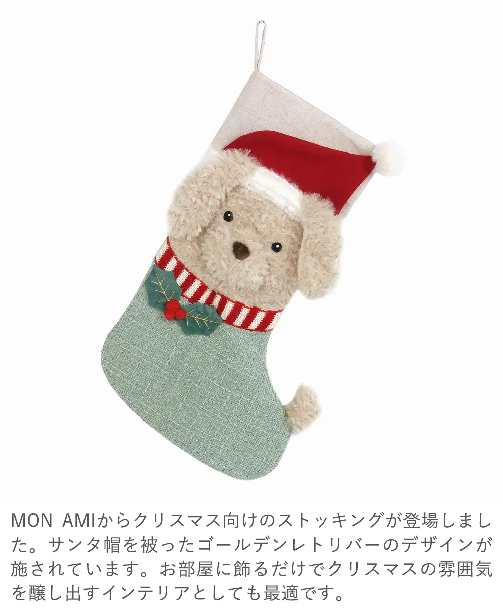 プチポアン刺繍　クリスマス ストッキング プチポアン刺繍 クリスマスストッキング