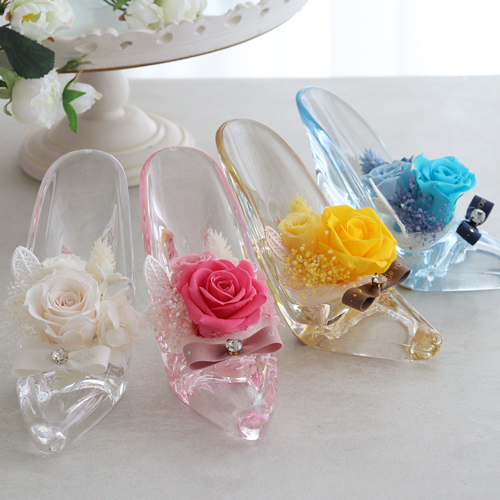 プリザーブドフラワー ガラスの靴 プリンセス