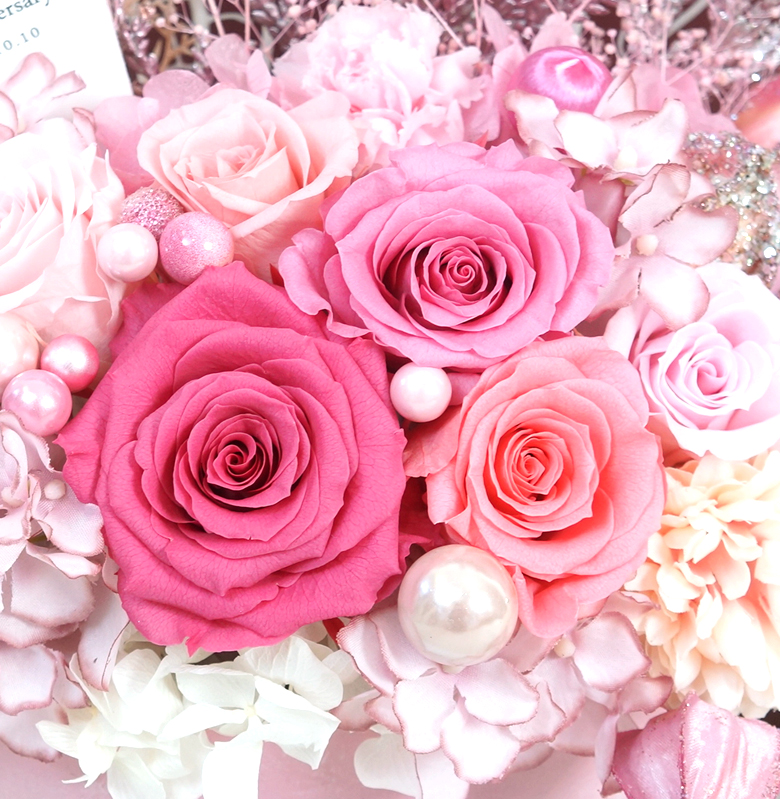 プリザーブドフラワー Coral wedding 珊瑚婚式 (結婚35周年記念)