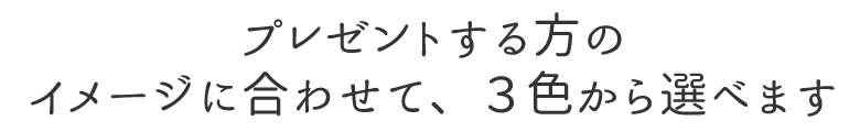 選べる3カラー