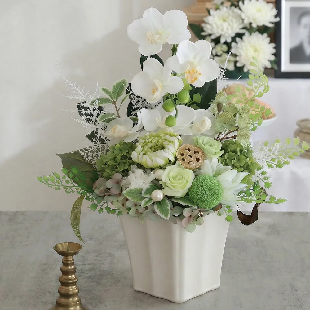 プリザーブドフラワー 仏花 お供え花 華麗（かれい）｜ベルビーWebshop本店