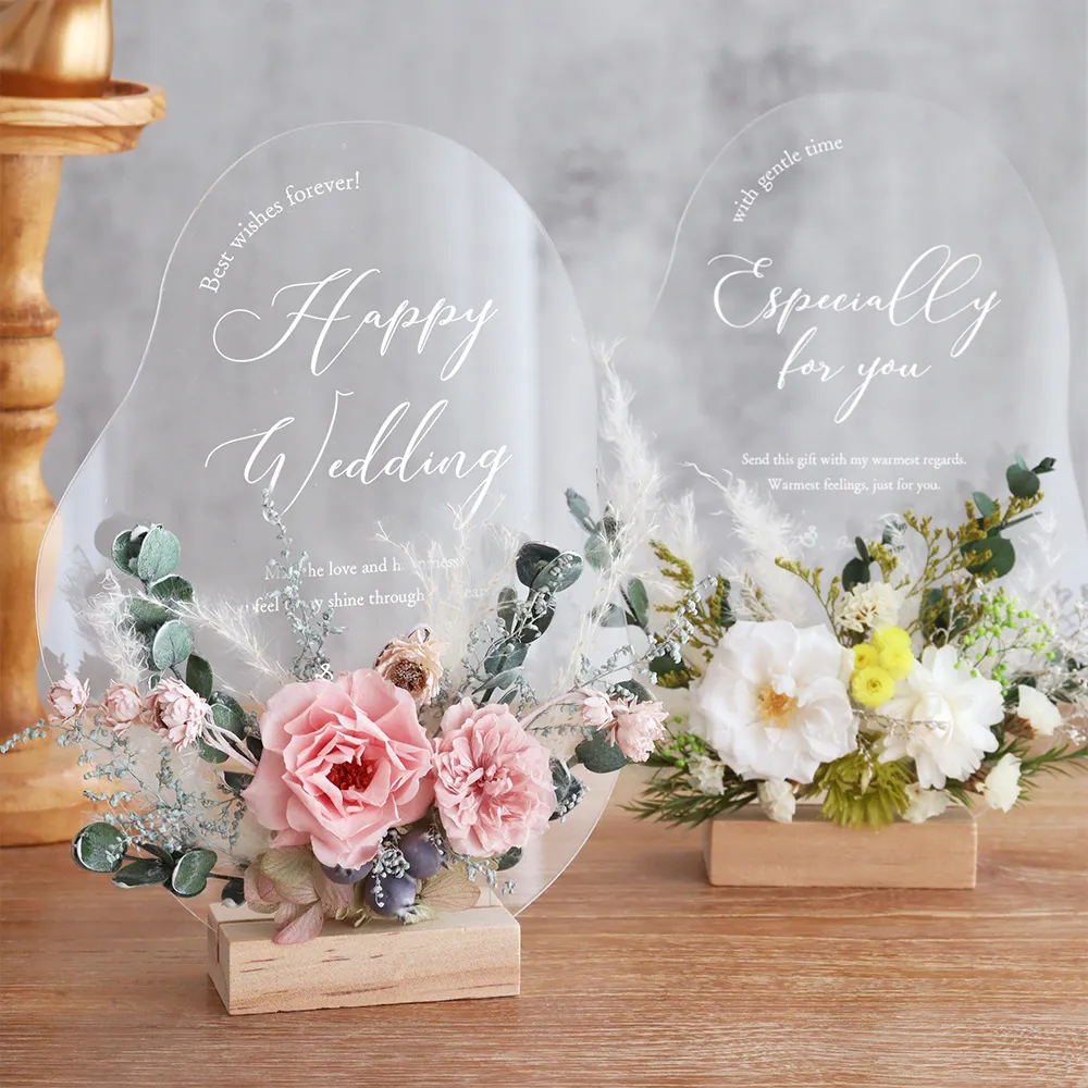 プリザーブドフラワーメッセージアクリルボード｜ベルビーWebshop本店