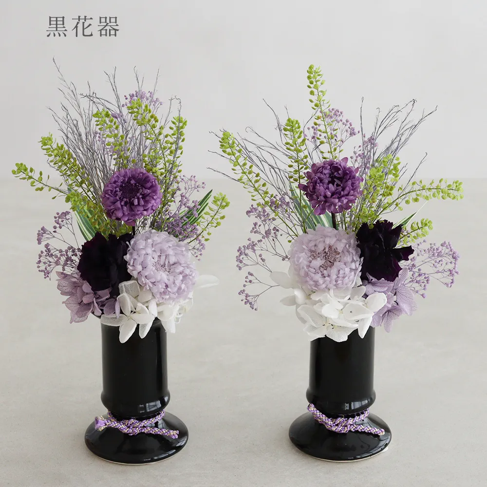 黒花器ラッピング