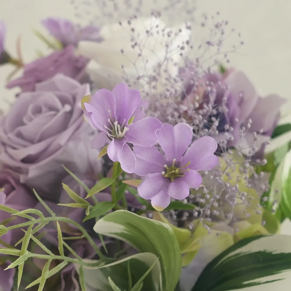 プリザーブドフラワー 仏花 お供え花 陽紫（ひさき）花器付｜ベルビー