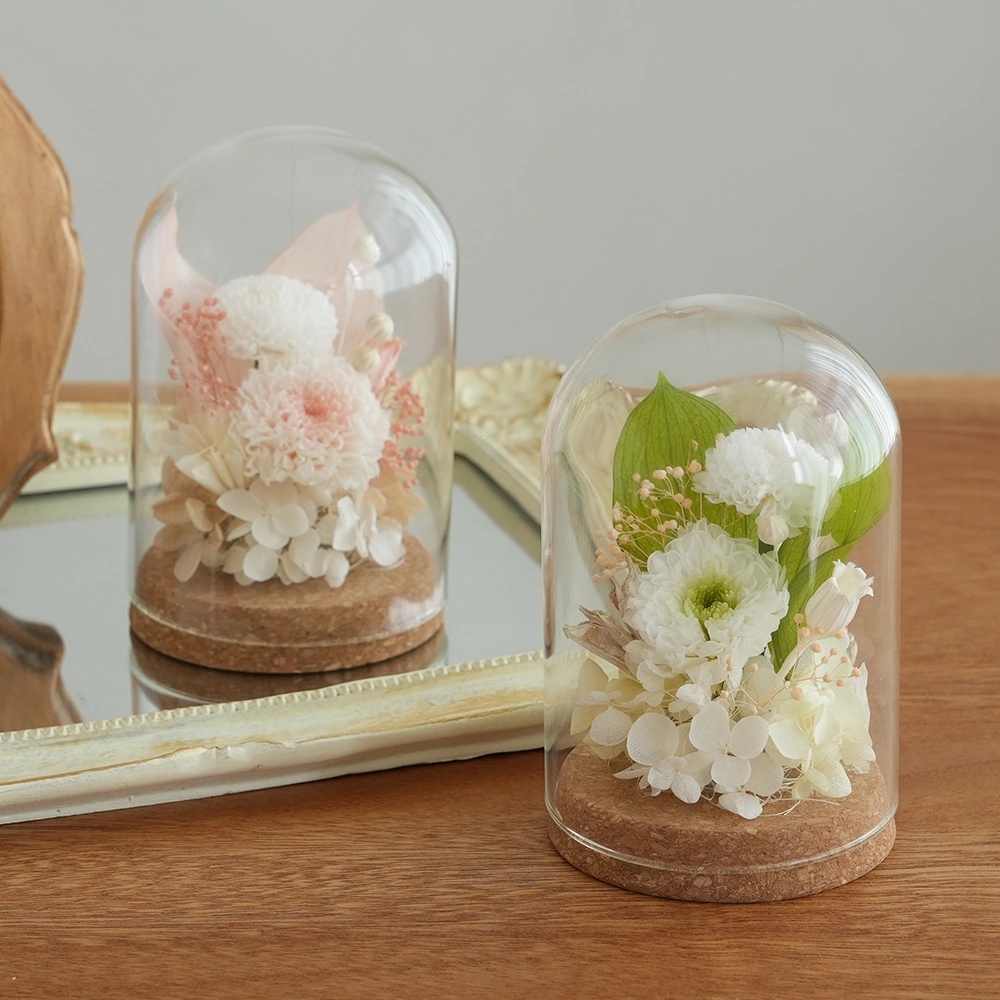 プリザーブドフラワー ナチュラルガラスドーム Doux Souvenir｜ドゥー