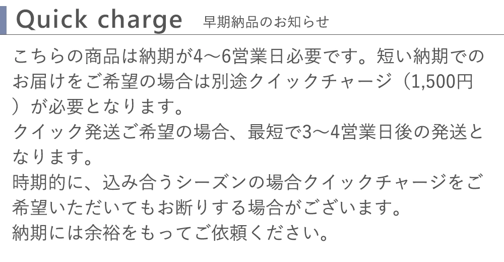 クイックチャージについて