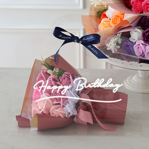 ソープフラワー クリアバッグブーケキュートシャボンブーケ