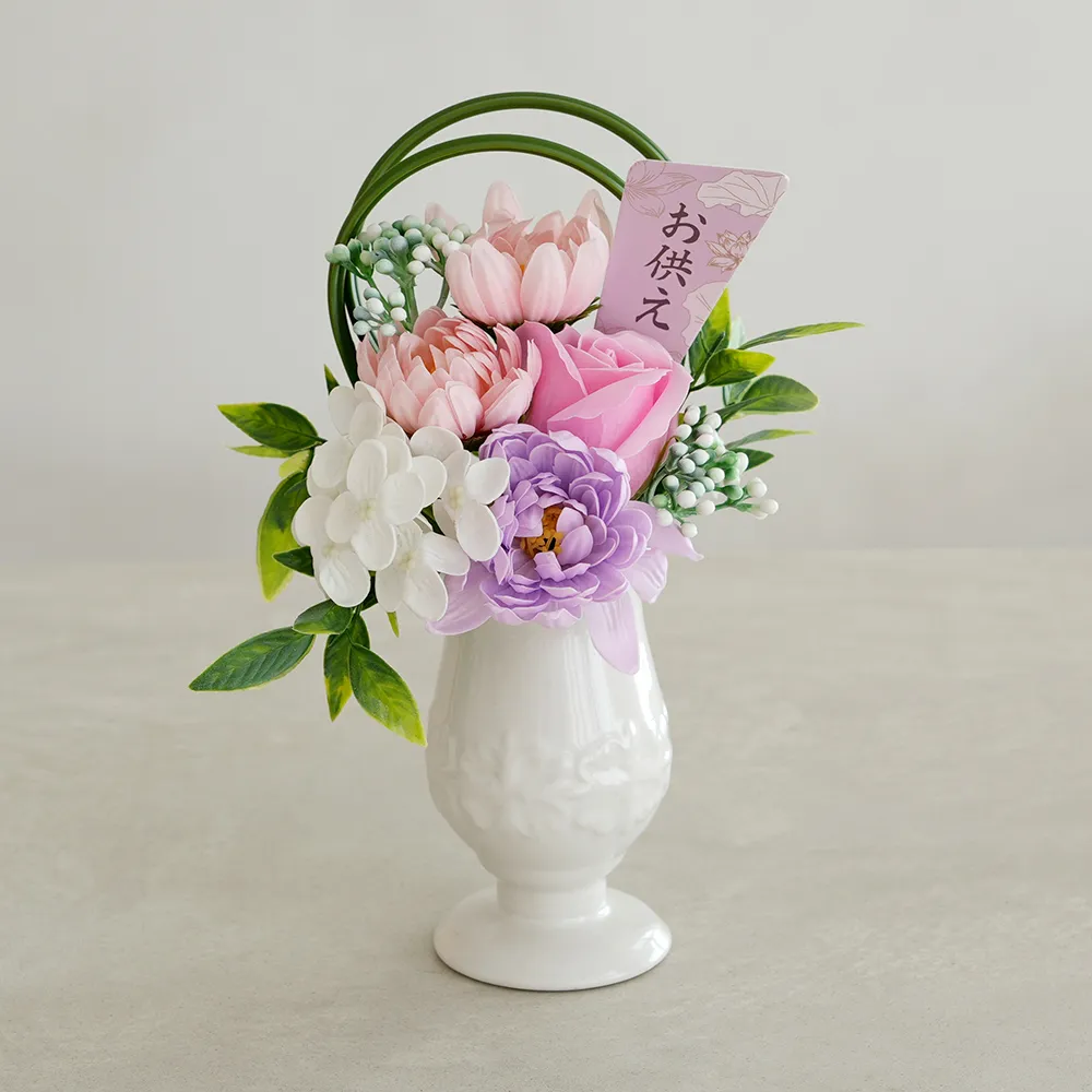 ソープフラワー 仏花 お供え花 ゆづき・しおり
