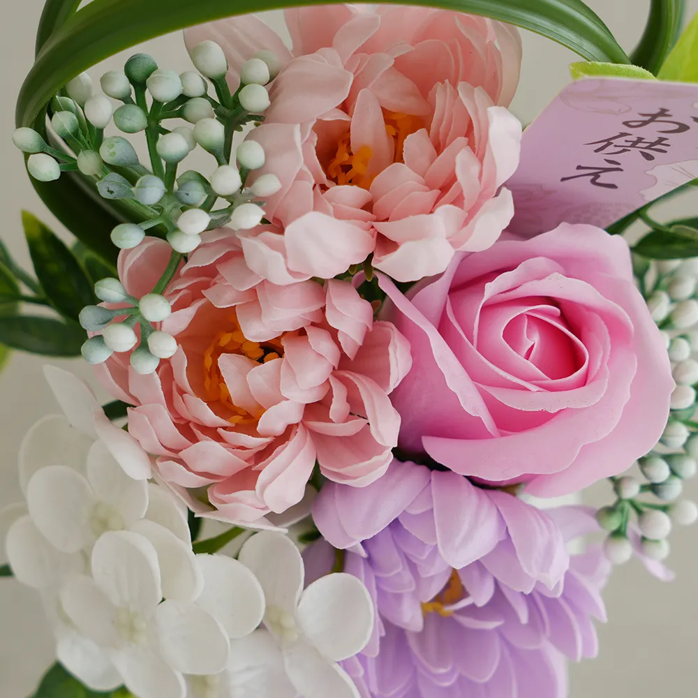 ソープフラワー 仏花 お供え花 ゆづき・しおり