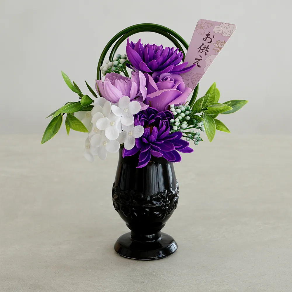 ソープフラワー 仏花 お供え花 ゆづき・しおり