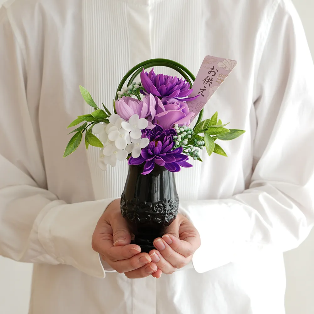 ソープフラワー 仏花 お供え花 ゆづき・しおり