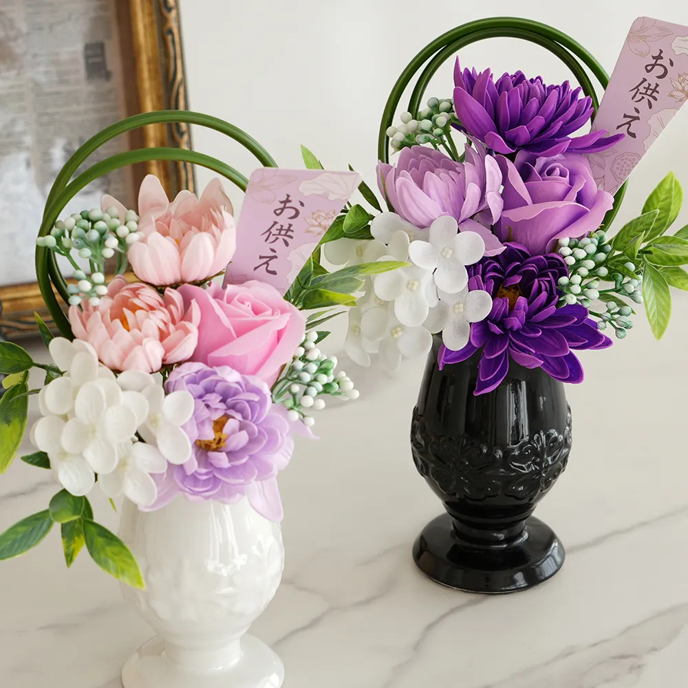 ソープフラワー 仏花 お供え花 ゆづき・しおり