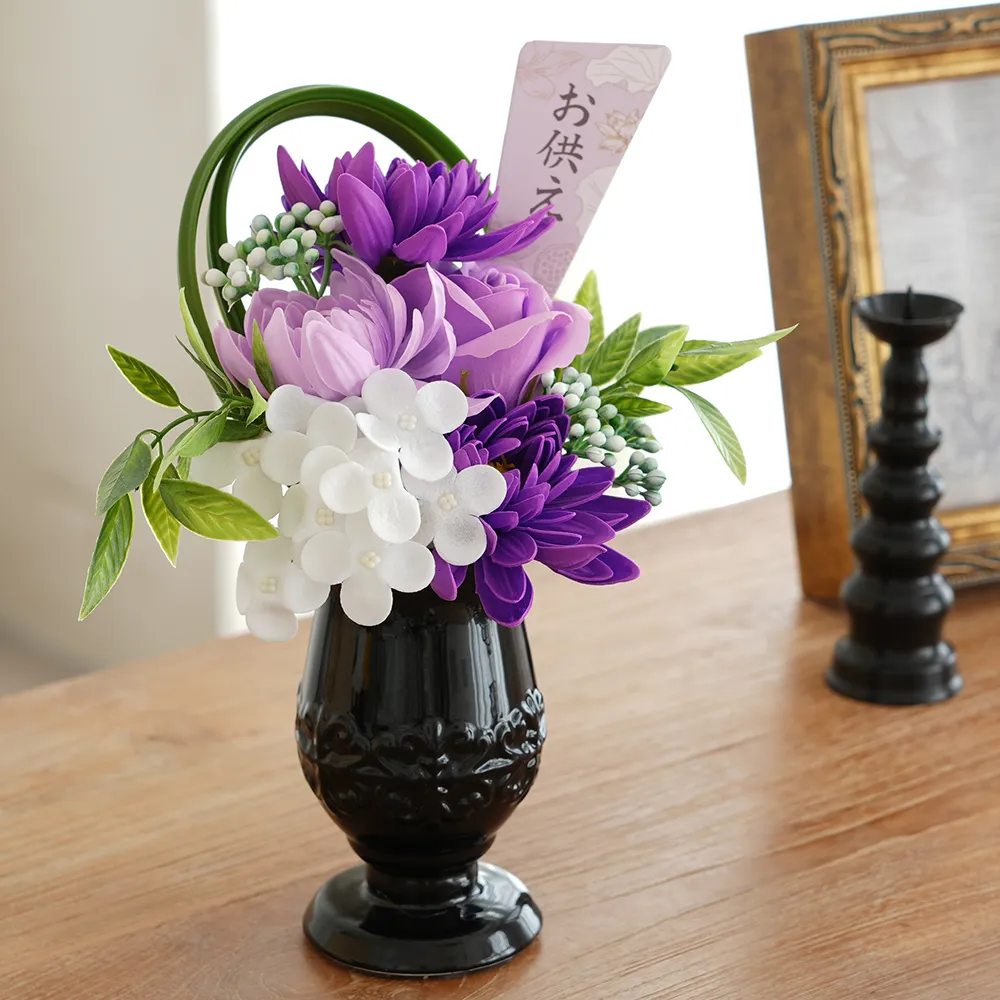 ソープフラワー 仏花 お供え花 ゆづき・しおり 