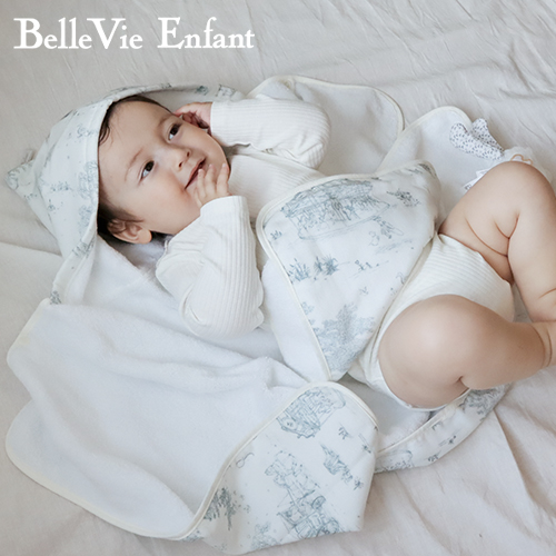 トワル・ド・ジュイ フード付き ガーゼ バスタオル