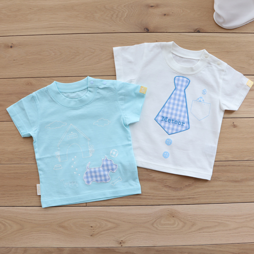 プリティパッチTシャツBlue Checked