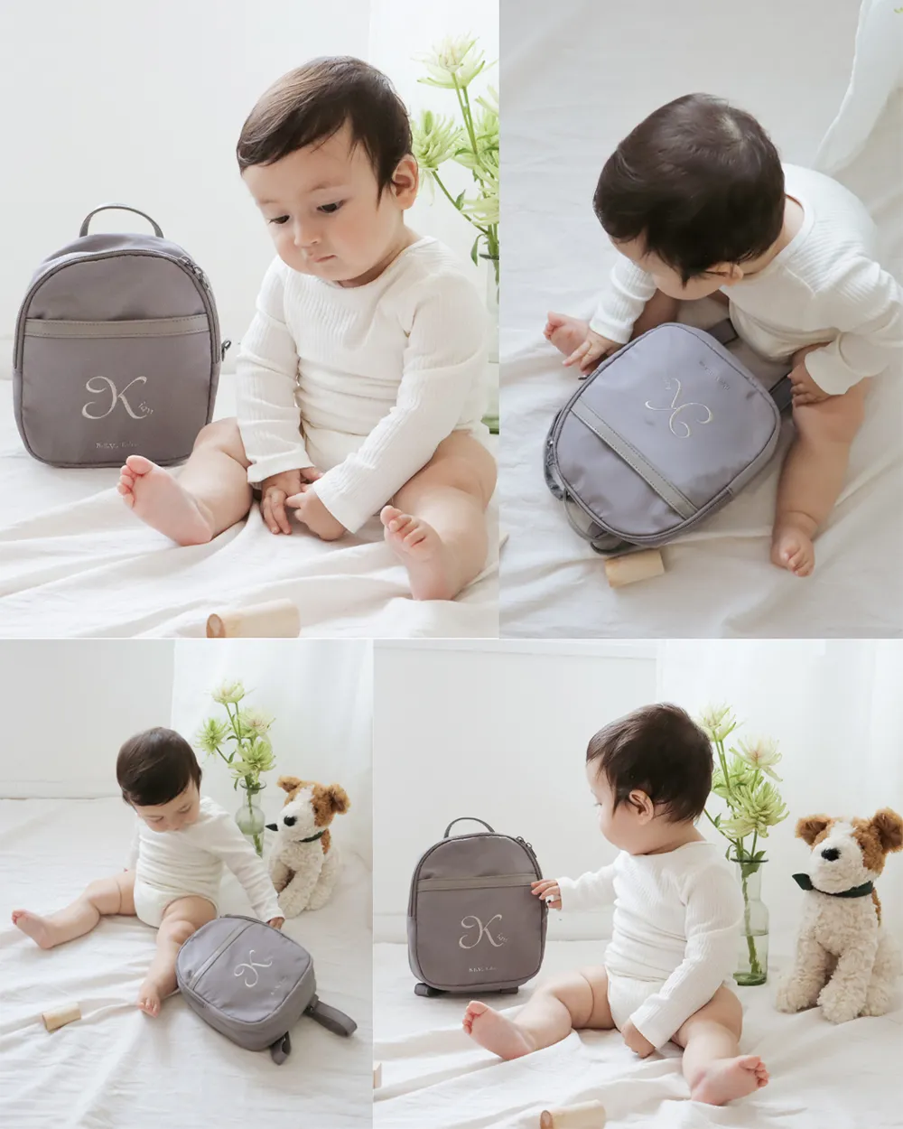 Calme Raffine Baby Backpack -Smoke Gray-