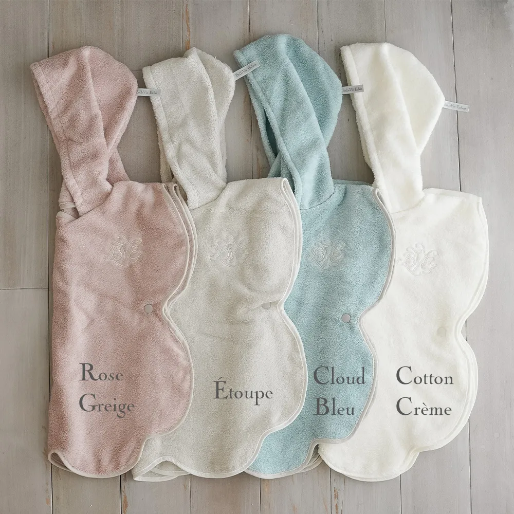 【ベルビーアンファン】Nuage オーガニックコットン MokuMoku フード付きタオル３点セット