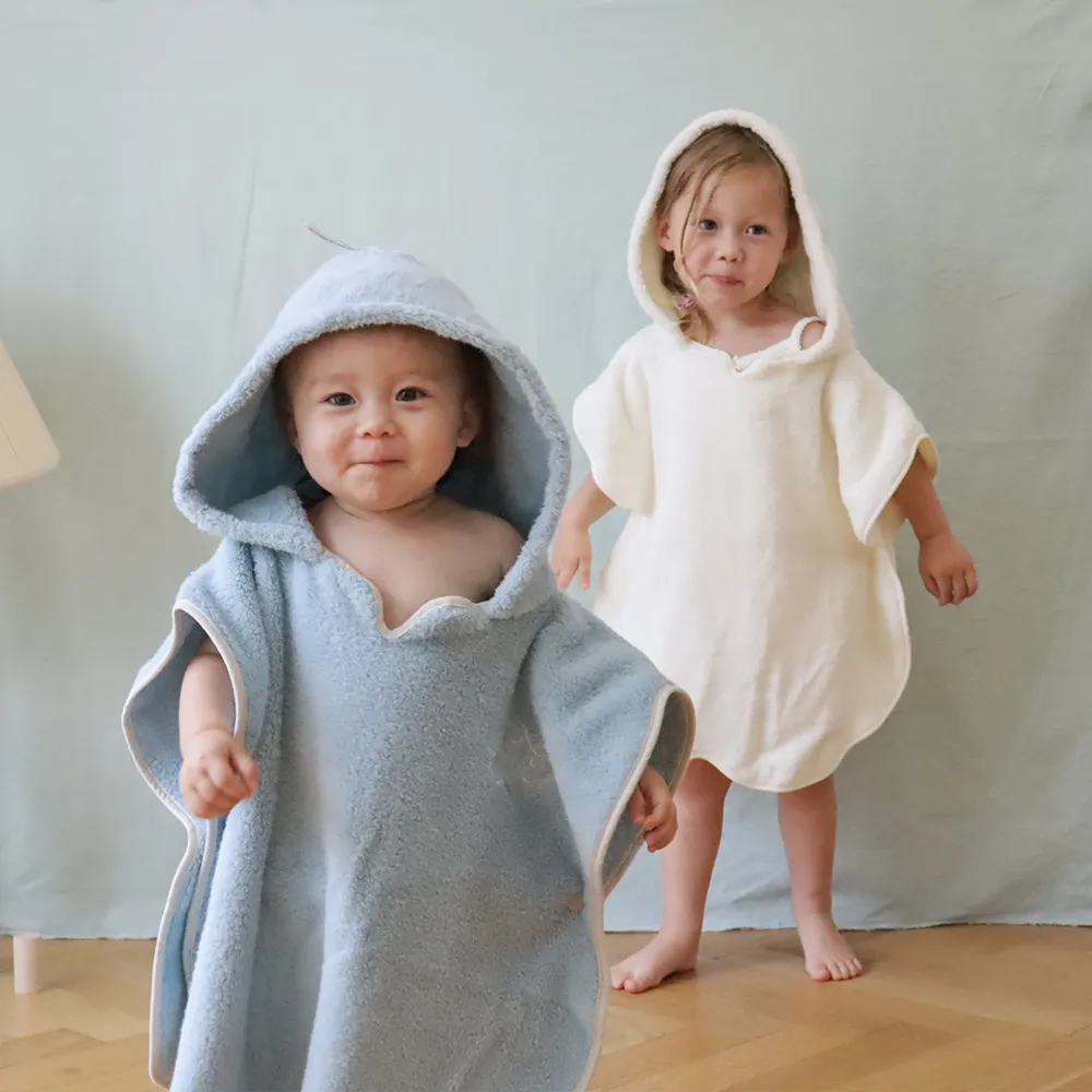 【ベルビーアンファン】Nuage オーガニックコットン MokuMoku フード付きタオル３点セット