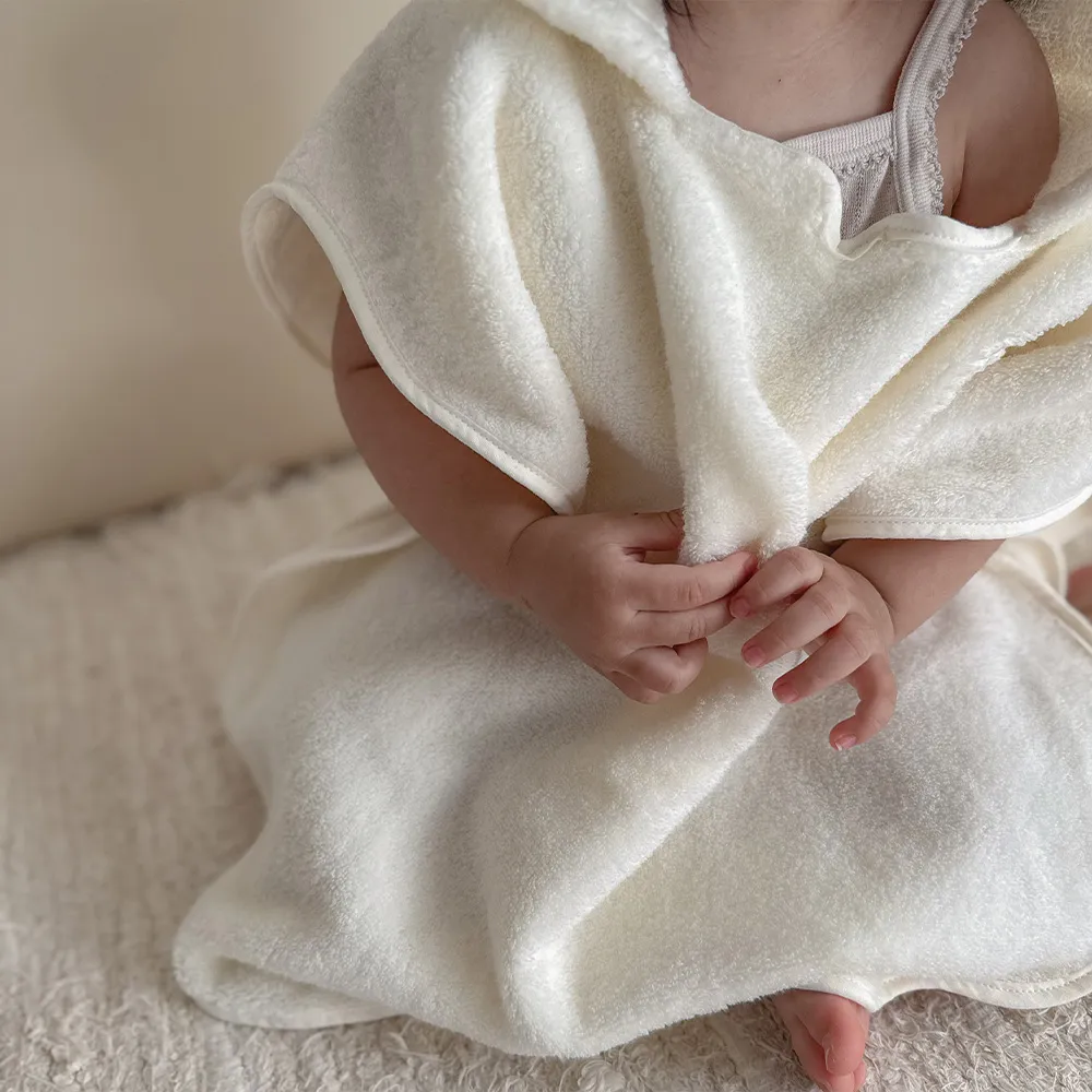 【ベルビーアンファン】Nuage オーガニックコットン MokuMoku フード付きタオル３点セット